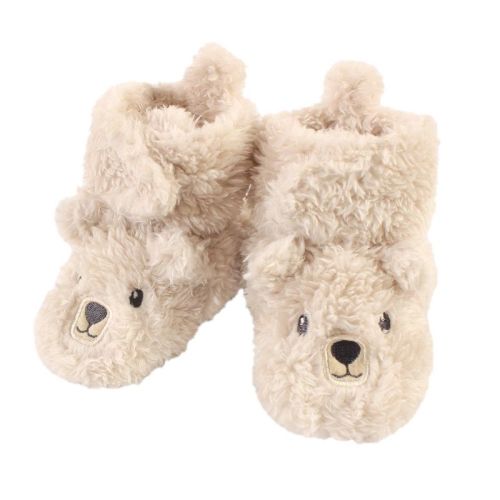 Hudson Baby Baby And Toddler Cozy Fleece Booties, Bear, 6-12 Months