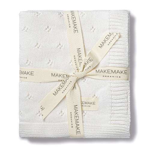 Ivory | Organic Cotton Pointelle Baby Blanket | Milk & Baby – Milk & Baby