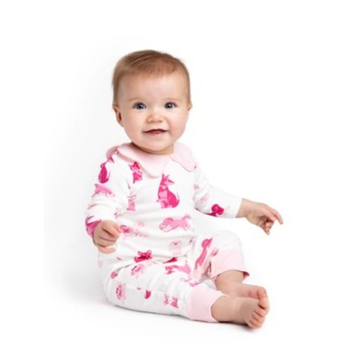 Paris Hilton x Monica + Andy Organic Cotton Baby Scallop Collar Romper, Sizes 0/3 Months-24 Months