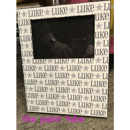 Luke Repeating Name Personalized Picture Frame