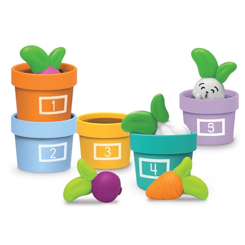 Learning Resources Hide & Seek Vegetable Garden , Preschool Learning Activities, Montessori Toys, Sustainable Toys, Easter Gifts, Ages 18 Months+, 10 Pieces