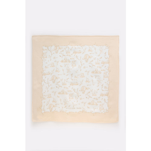 Muslin Swaddle - Toile De Jouy / Beige