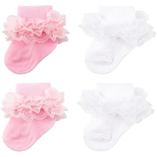 Baby Girls Socks Eyelet Ruffle Frilly Lace Summer Thin Dress Socks for Newborn Infant Toddler Kids