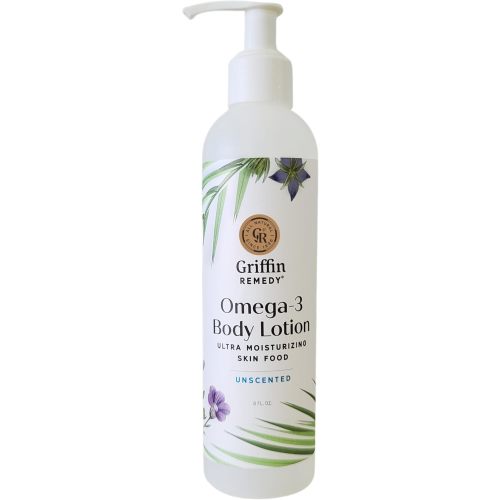 Griffin Remedy Omega-3 Body Lotion-Unscented with Organic MSM and Essential Oils, Ultra Moisturizing, All Natural, Paraben Free, Sulfate Free 8 fl oz