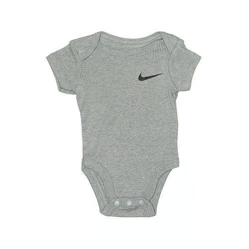 Nike Gray Short Sleeve Bodysuit 3 Months