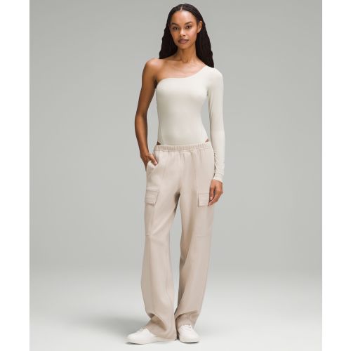 Wundermost Ultra-Soft Nulu Long-Sleeve One-Shoulder Bodysuit