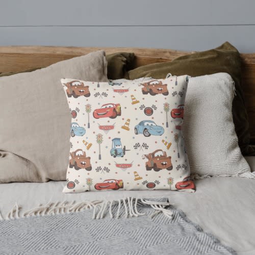 Pixar Cars Pillow Cover, Disney Home Decor Couch Throw Pillow Nursery Decoration, Decorative Pillow Cover, Disney Pillow Lightning McQueen