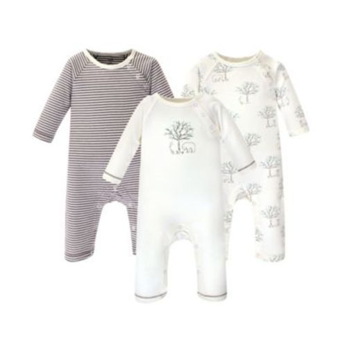 Baby Boys Organic Cotton Coveralls 3pk, Birch Tree, 6-9 Months