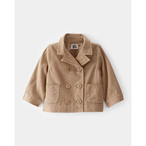 Baby Twill 100% Cotton Button-Down Jacket - Taupe - OshKosh | Carter's