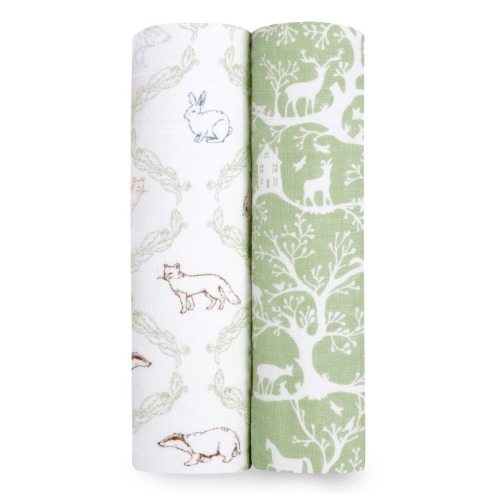 Harmony Essentials Cotton Muslin Swaddles 2pk | aden + anais