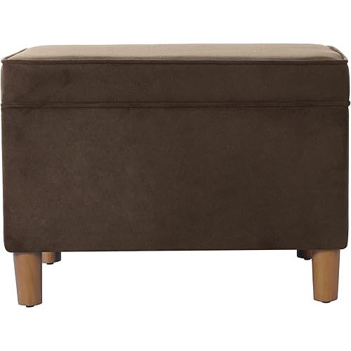 HomePop - Dinah 24" Storage Ottoman- Chocolate Brown Velvet