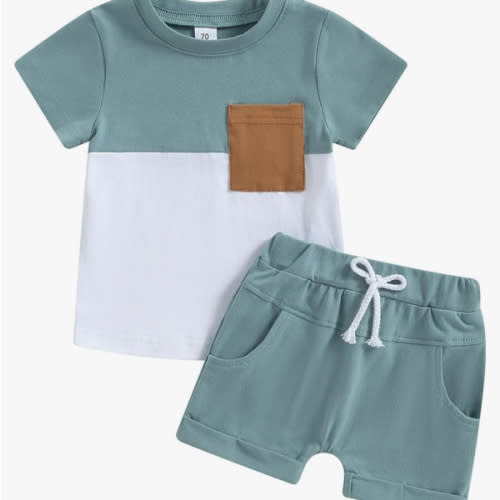 Amazon.com: fhutpw Baby Toddler Boy Clothes Summer Outfits 6 12 18 24 Months Patchwork Short Sleeve T Shirt & Shorts Sets with Pockets: Clothing, Shoes & Jewelry