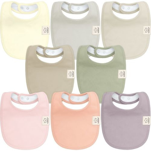 KeaBabies 8pk Organic Baby Bibs for Boy, Baby Drool Bib for Baby Boys and Girls, Newborn Teething Bibs, Color: Embrace