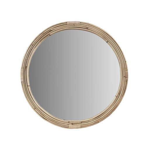 Luna Natural Rattan Round Wall Mirror
