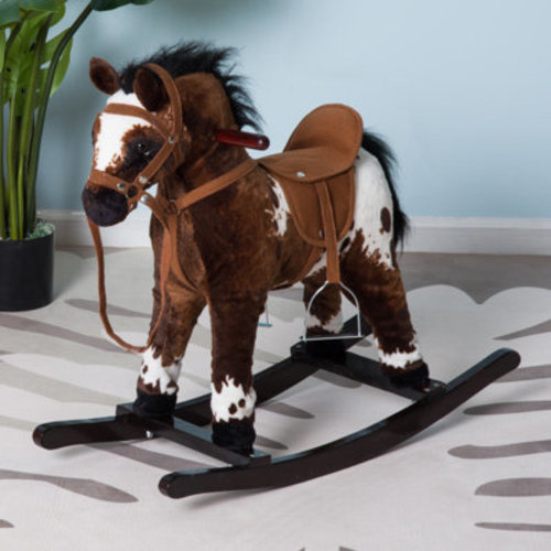 Qaba Plush Ride On Rocking Horse | Wayfair