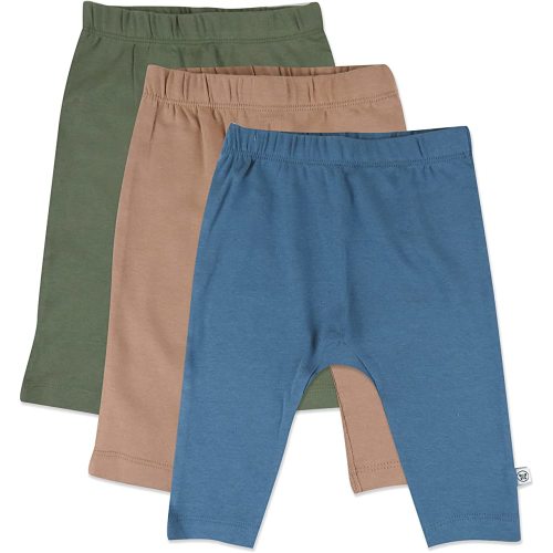 HonestBaby Multipack Harem Pants Roomy Fit Pull on Bottoms 100% Organic Cotton for Infant Baby Boys, Girls, Unisex