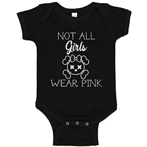 Not All Girls Wear Pink Alternative Punk Baby Bodysuit Goth Toddler T-Shirt