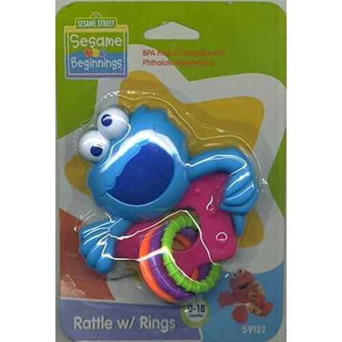 Baby King Sesame Street Baby Rattle W/Rings