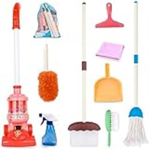 Melissa & Doug Let's Play House Dust! Sweep! Mop! 6 Piece Pretend Play Set - Toddler Toy Cleaning Set, Pretend Home Cleaning Play Set, Kids Broom And Mop Set For Ages 3+ : Toys & Games