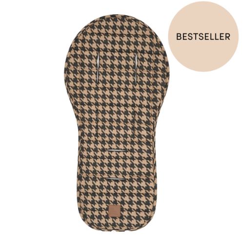 Black Houndstooth Universal Linen Pram Liner