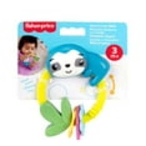 Fisher-Price Slide & Clack Sloth Baby Teether Toy Sensory Activity for Tummy Time for Newborns