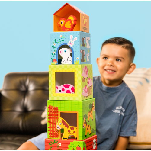 Bilingual Farm Animal Nesting Blocks – HolaAmigoBox
