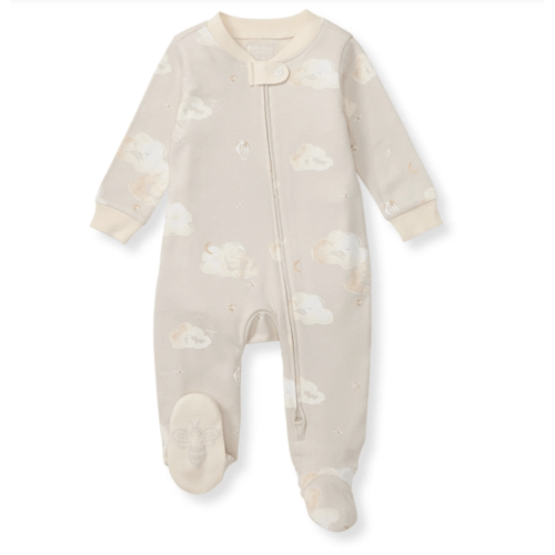 [3 - 6 mo] Good Night Sky Organic Cotton Sleep and Play Limestone