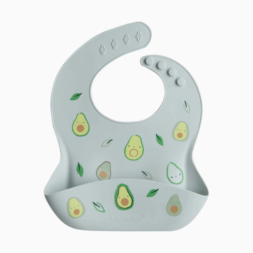 Loulou Lollipop Printed Silicone Bib - Avocado