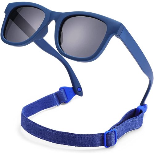 COASION Bendable Flexible Polarized Newborn Baby Sunglasses with Strap for Infant Boys Girls Age 0-12 Months CA8042