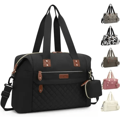 Diaper Bag Tote, Diaper Baby Bags with Pacifier Case, Shoulder Straps, Stroller Clips, Waterproof Large Mommy Bag Maternity Bag Travel Baby Bag for Mom and Dad, black