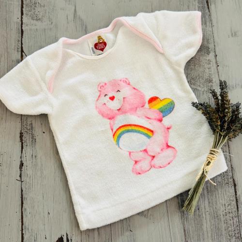 Vintage 1980's Care Bear Baby Shirt | Retro 1980's Care Bear Baby Clothes | Vintage Care Bear Baby Terrycloth T-Shirt 12 months