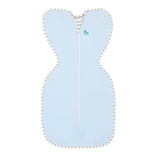 Love to Dream Swaddle UP, Blue, Medium, 13-18.5 lbs., Dramatically Better Sleep, Allow Baby to Sleep in Their Preferred arms up Position for self-Soothing, snug fit Calms Startle Reflex