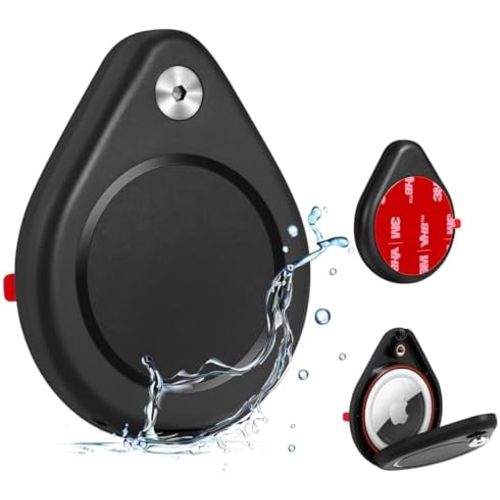 Surface AirTag Adhesive Mount-The Secure Adhesive Lock AirTag Case, Discreet, Security Tool, 3M AirTag Case for Car, Truck, Skis and More(1Pack,Black)