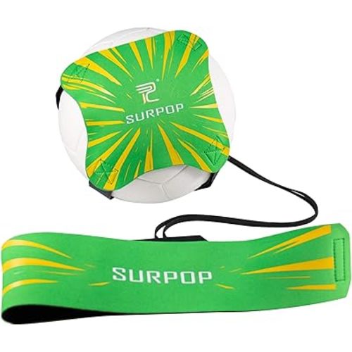 Soccer/Volleyball/Rugby Trainer, Football Kick Throw Solo Practice Training Aid Control Skills Adjustable Waist Belt for Kids Adults