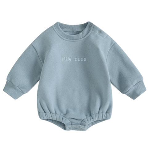 VISGOGO Newborn Infant Baby Boy Girls Oversized Romper Little Dude Sweater Onesie Coming Home Outfit Neutral Clothes