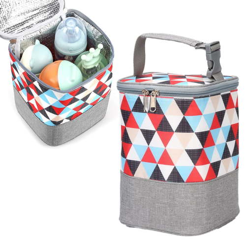 Baby Bottle Cooler Tote Bags, Insulated Breastmilk Cooler Bag, Baby Bottle Warmer Cooler Bag, Fits up to 4 Large 8Oz Bottles, Baby Bottle Cooler Bag for Nursing Mom Daycare Travel