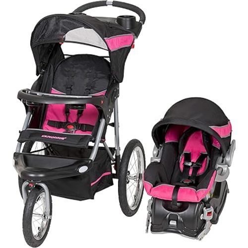 Baby Trend Expedition® Jogger Travel System with EZ Flex-Loc® Infant Car Seat, Bubble Gum