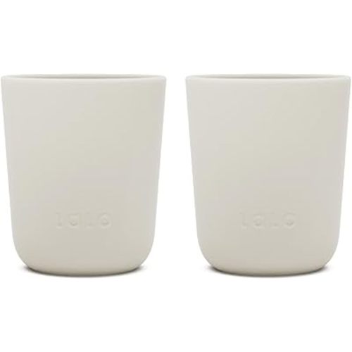 Lalo 2 Pack Silicone Cups with Rigid Core - Non-toxic Grade Silicone Cups for Kids and Toddlers Ages 12 Months+, BPA-Free, Dishwasher Safe