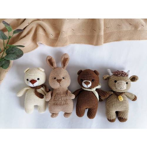 Forest Animals Set, Woodland Baby Toy, Pregnancy Mom Gift, Forest Baby Shower