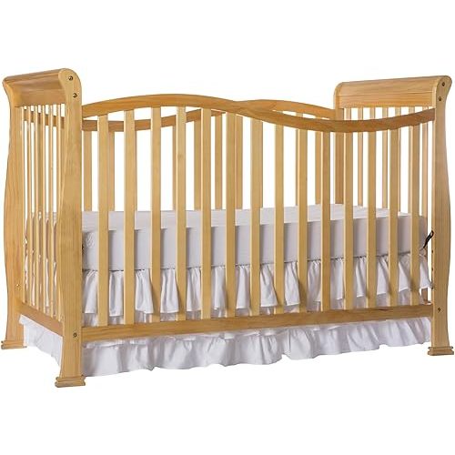 Dream On Me Violet 7-In-1 Convertible Life Style Crib In Natural, Greenguard Gold Certified, 4 Mattress Height Settings, Made Of Sustainable New Zealand Pinewood