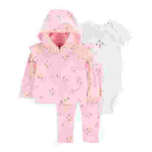 Carter's Child of Mine Baby Girl Cardigan Outfit Set, 3-Piece Sizes,Preemie-24 Months
