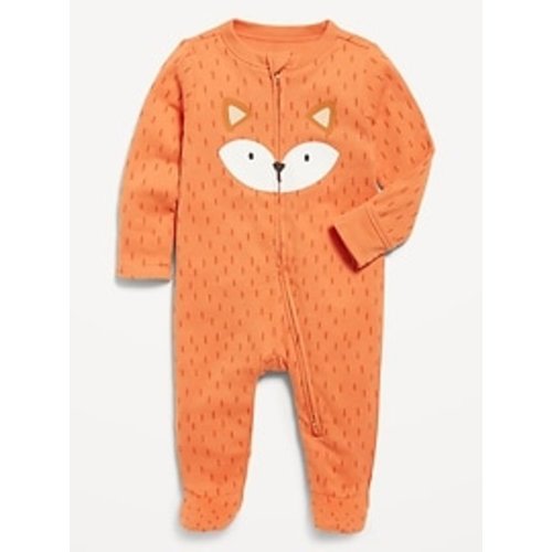2-Way-Zip Sleep & Play Graphic Footed One-Piece for Baby | Old Navy *Mitten Cuffs