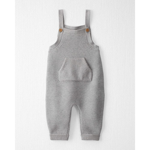 Baby Organic Cotton Sweater Knit Overalls in Heather Grey - Little Planet | Carter's