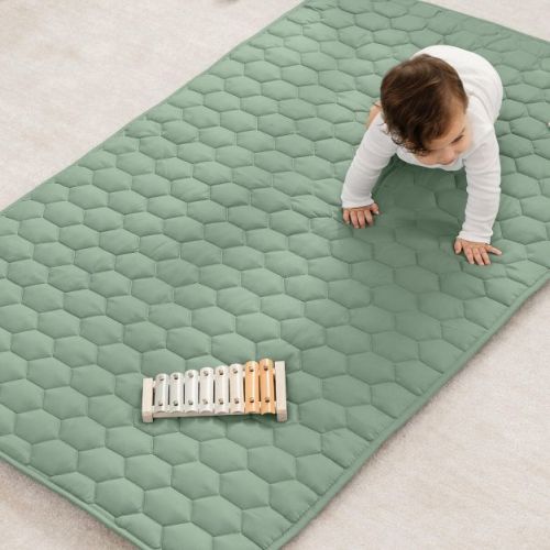 Premium Play Mat - Soft And Comfortable Kids & Toddler Play Mat With Non-slip Bottom By Comfy Cubs - Sage, Rectangle, 36x60