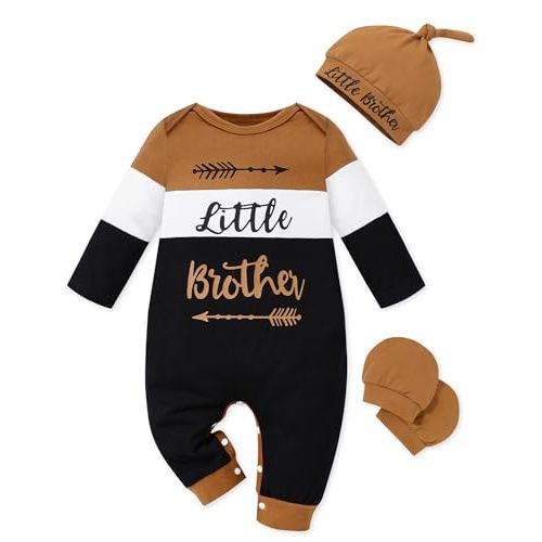 FoWear Newborn Boy Clothes Stripe Sleeve Romper Outfits for Infant Cute Baby Boy Clothes 0-9 Months