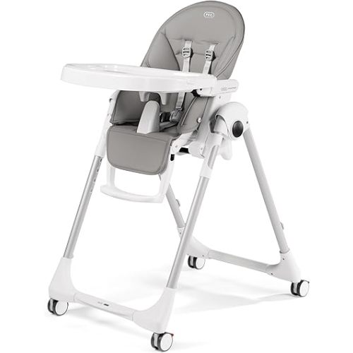 Peg Perego Prima Pappa Zero 3 - High Chair - for Children Newborn to 3 Years of Age - Made in Italy - Ice (Grey)