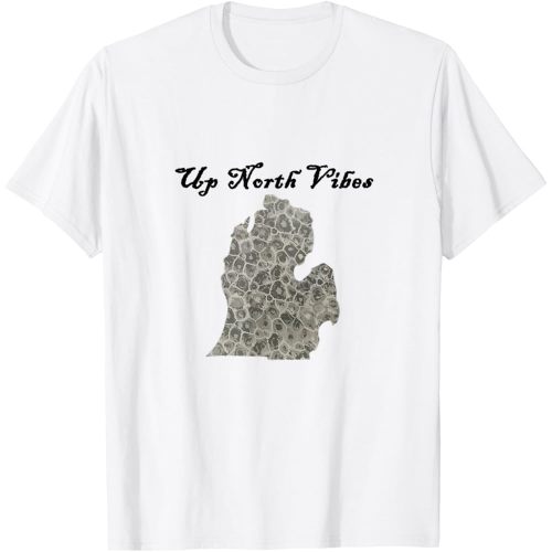 Michigan Up North Vibes Petoskey Stone T-Shirt