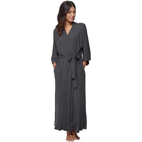 Women's Soft Robes Long Bath Robes Full Length Kimonos Sleepwear Dressing Gown,Solid Color