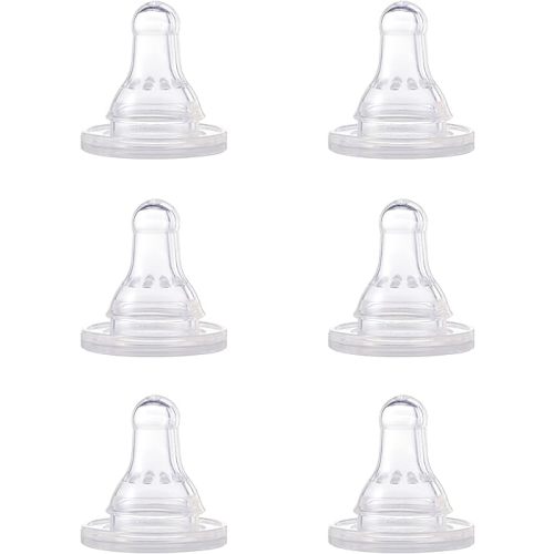 Gerber First Essential Silicone Nipples, Fast Flow, 6 Count (Pack of 1)
