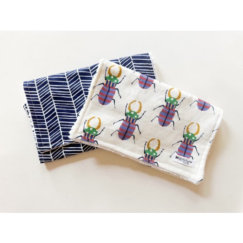 Bugs Burp Cloth Set of 2. Modern Baby Boy Cotton Chenille Burp Cloths. Bug burp cloth. burp rag. BUGS